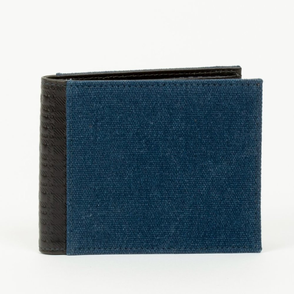 LUKE Slim Billfold in Black & Blue
